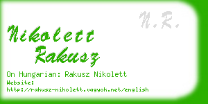 nikolett rakusz business card